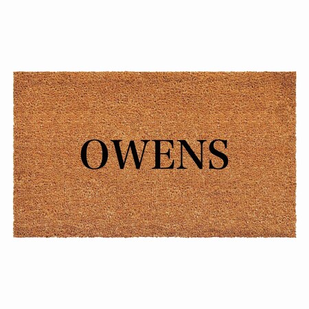 Calloway Mills Personalized Door Mat, Black, Natural, 36 in W x 72 in L 111463672